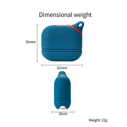 For Apple AirPods 3 Soft Silicone Protective Case Wireless Earphones Portable Cover with Carabiner
