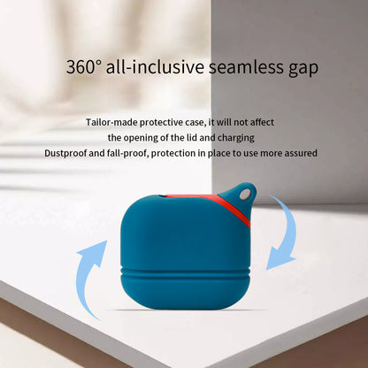 For Apple AirPods 3 Soft Silicone Protective Case Wireless Earphones Portable Cover with Carabiner