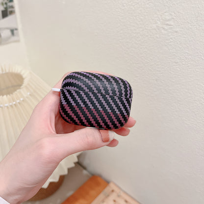 For Sony LinkBuds S / WF-LS900N Carbon Fiber Texture Dual Color Hard PC Case Bluetooth Earphone Anti-drop Cover