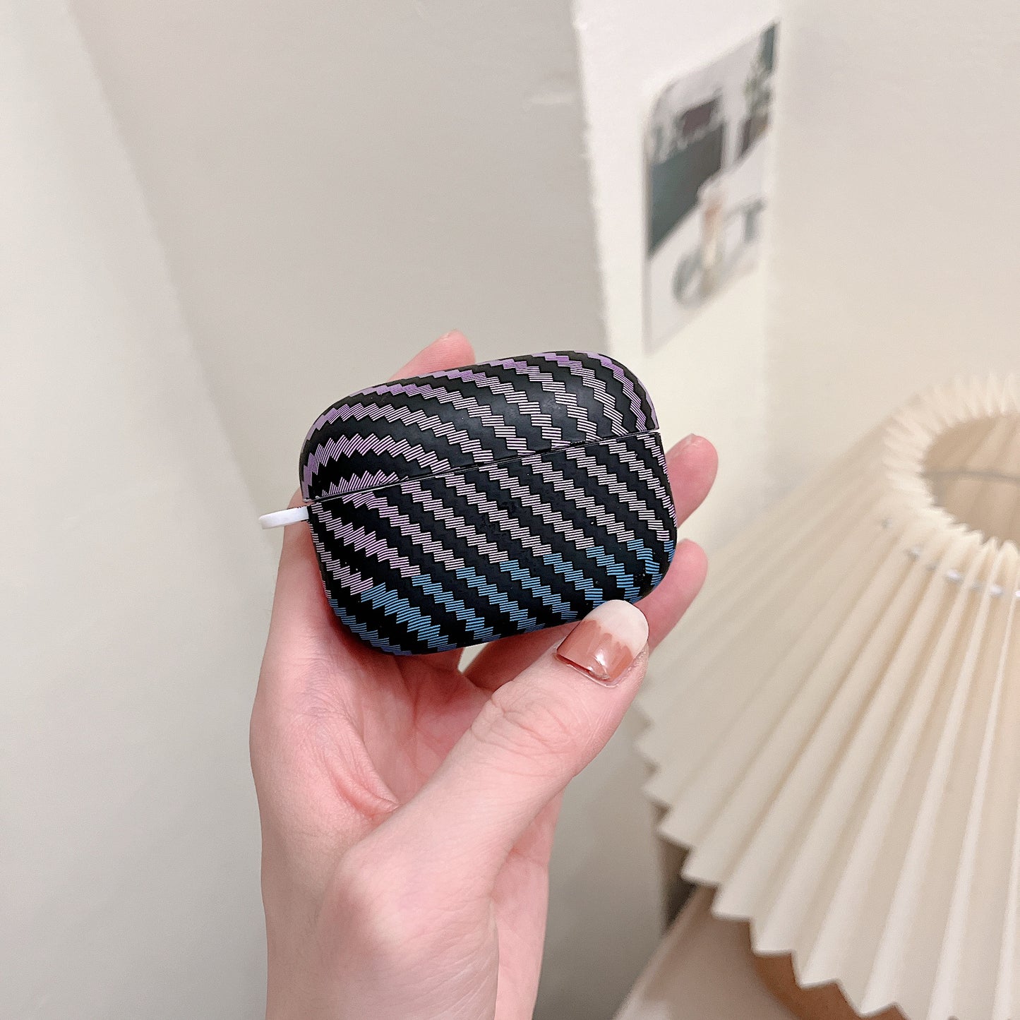 For Sony LinkBuds S / WF-LS900N Carbon Fiber Texture Dual Color Hard PC Case Bluetooth Earphone Anti-drop Cover