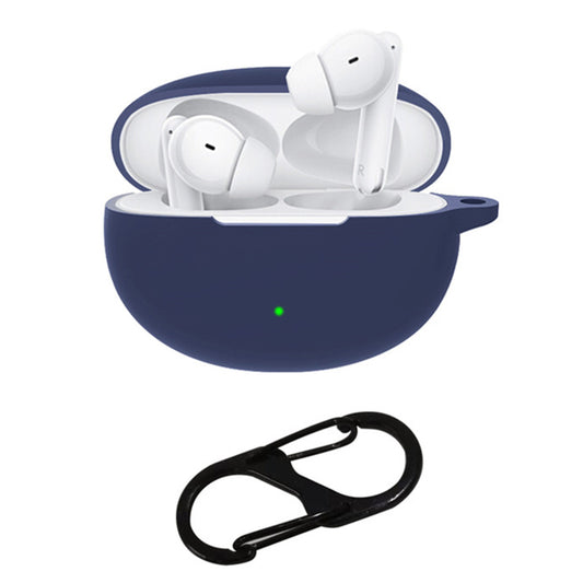 Silicone Case for Oppo Enco Free 3 Bluetooth Earphone Charging Case Sleeve Cover with Buckle