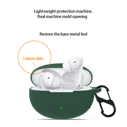 Silicone Case for Oppo Enco Free 3 Bluetooth Earphone Charging Case Sleeve Cover with Buckle