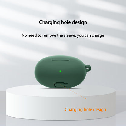 Silicone Case for Oppo Enco Free 3 Bluetooth Earphone Charging Case Sleeve Cover with Buckle