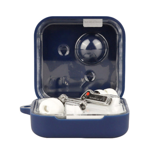 For Nothing Ear (2) Silicone Cover Wireless Bluetooth Earphone Dust-proof Case with Anti-lost Buckle