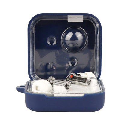 For Nothing Ear (2) Silicone Cover Wireless Bluetooth Earphone Dust-proof Case with Anti-lost Buckle