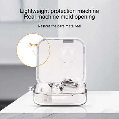 For Nothing Ear (2) Silicone Cover Wireless Bluetooth Earphone Dust-proof Case with Anti-lost Buckle