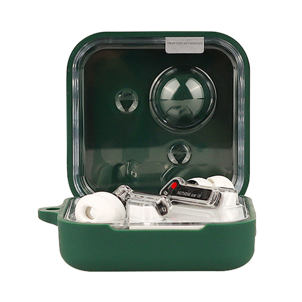 For Nothing Ear (2) Silicone Cover Wireless Bluetooth Earphone Dust-proof Case with Anti-lost Buckle