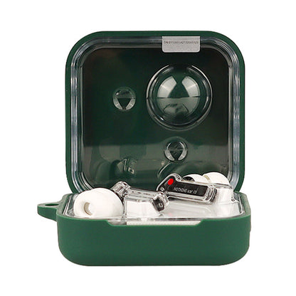 For Nothing Ear (2) Silicone Cover Wireless Bluetooth Earphone Dust-proof Case with Anti-lost Buckle