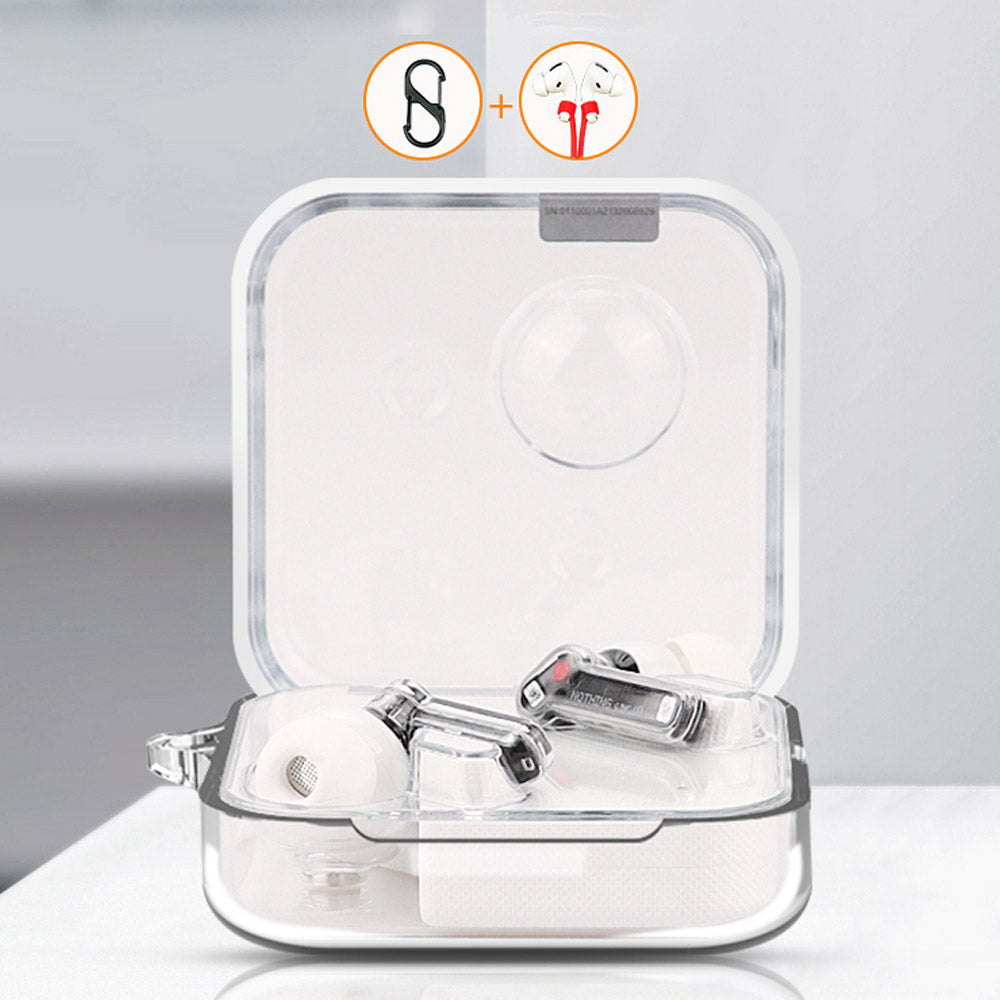 For Nothing Ear (2) Silicone Cover Wireless Bluetooth Earphone Dust-proof Case with Anti-lost Buckle