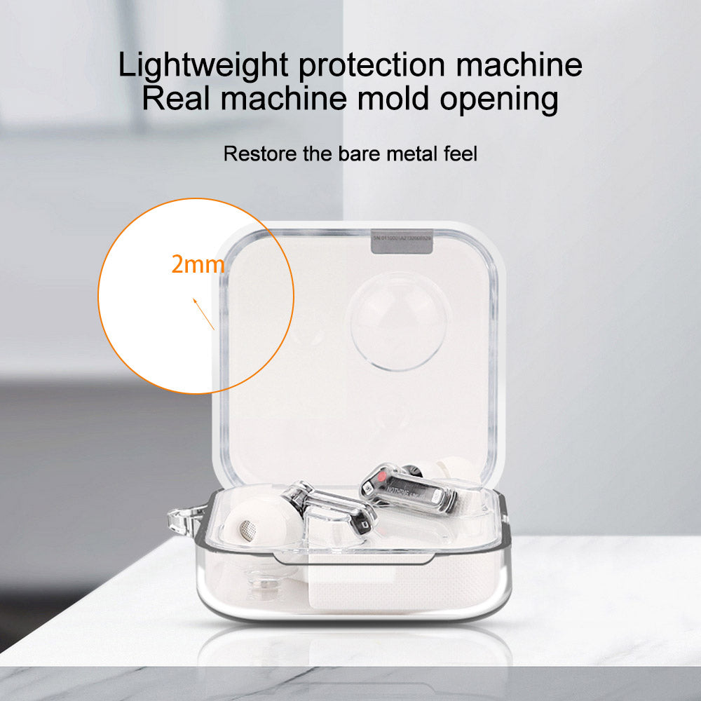 For Nothing Ear (2) Silicone Cover Wireless Bluetooth Earphone Dust-proof Case with Anti-lost Buckle