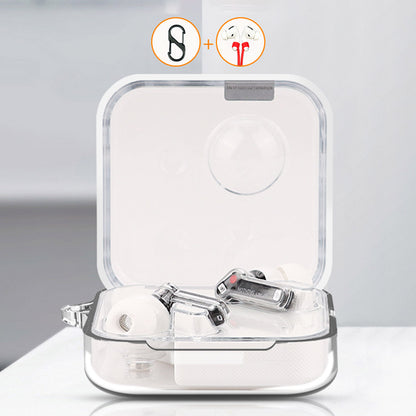 For Nothing Ear (2) Silicone Cover Wireless Bluetooth Earphone Dust-proof Case with Anti-lost Buckle