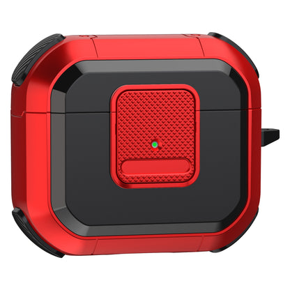 Protective Case for Apple AirPods 3 Case TWS Earbuds TPU PC Cover with Lock, Carabiner