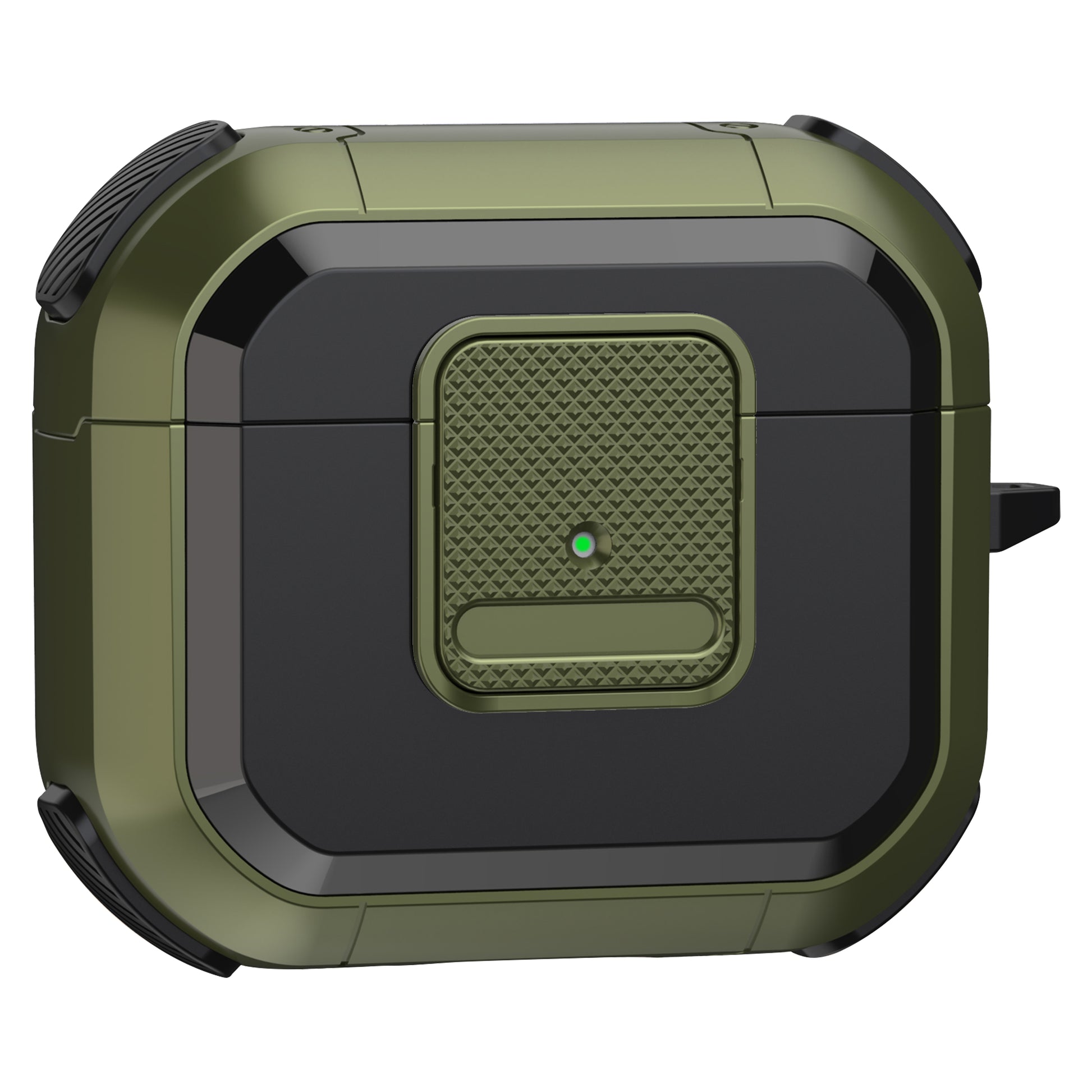 Protective Case for Apple AirPods 3 Case TWS Earbuds TPU PC Cover with Lock, Carabiner