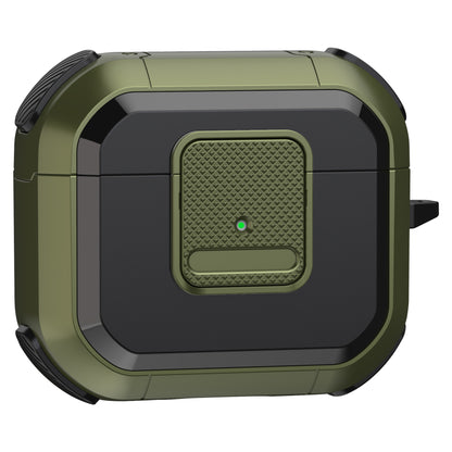 Protective Case for Apple AirPods 3 Case TWS Earbuds TPU PC Cover with Lock, Carabiner