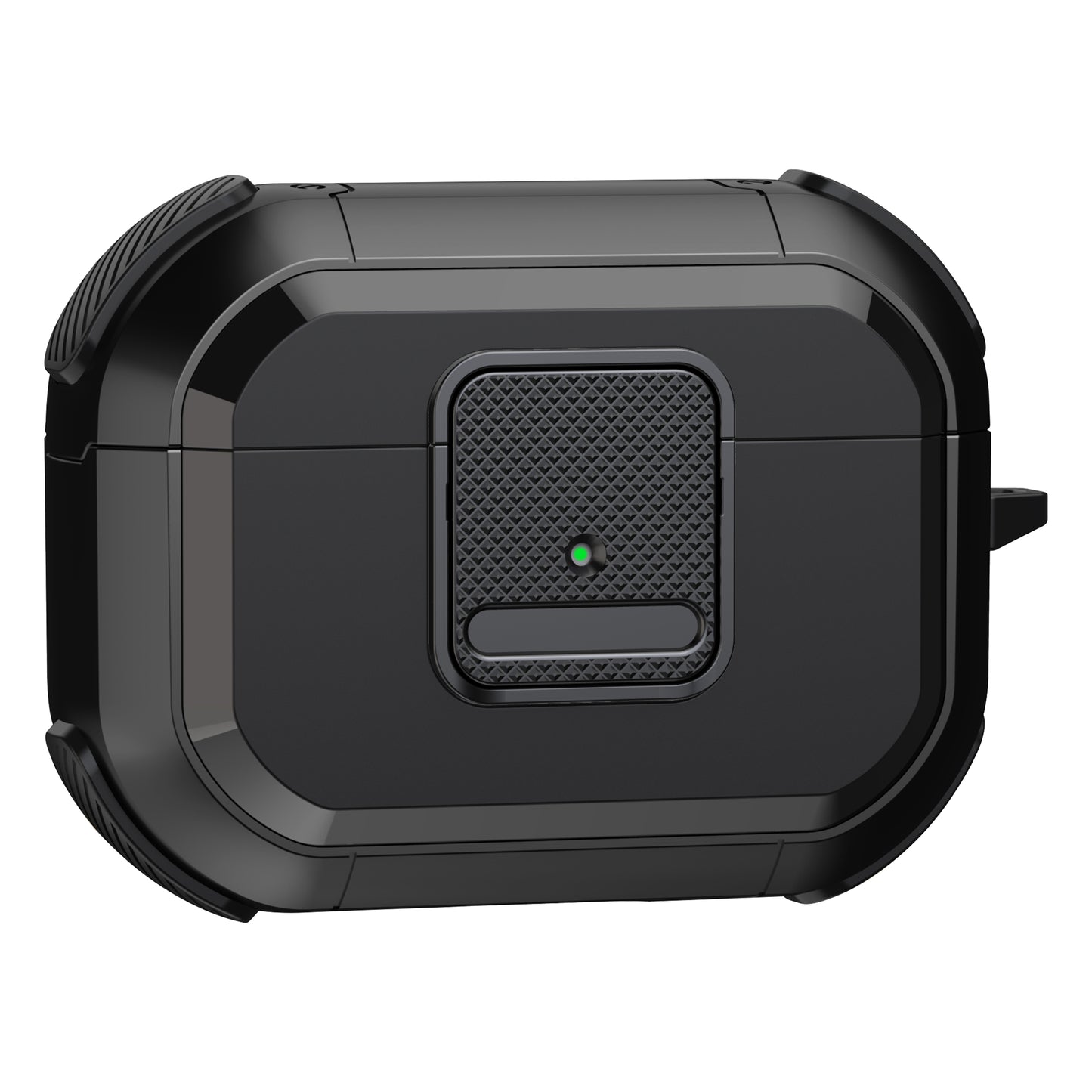 Shockproof Case for Apple AirPods Pro Case Cover with Lock, Carabiner TWS Headset TPU PC Shell