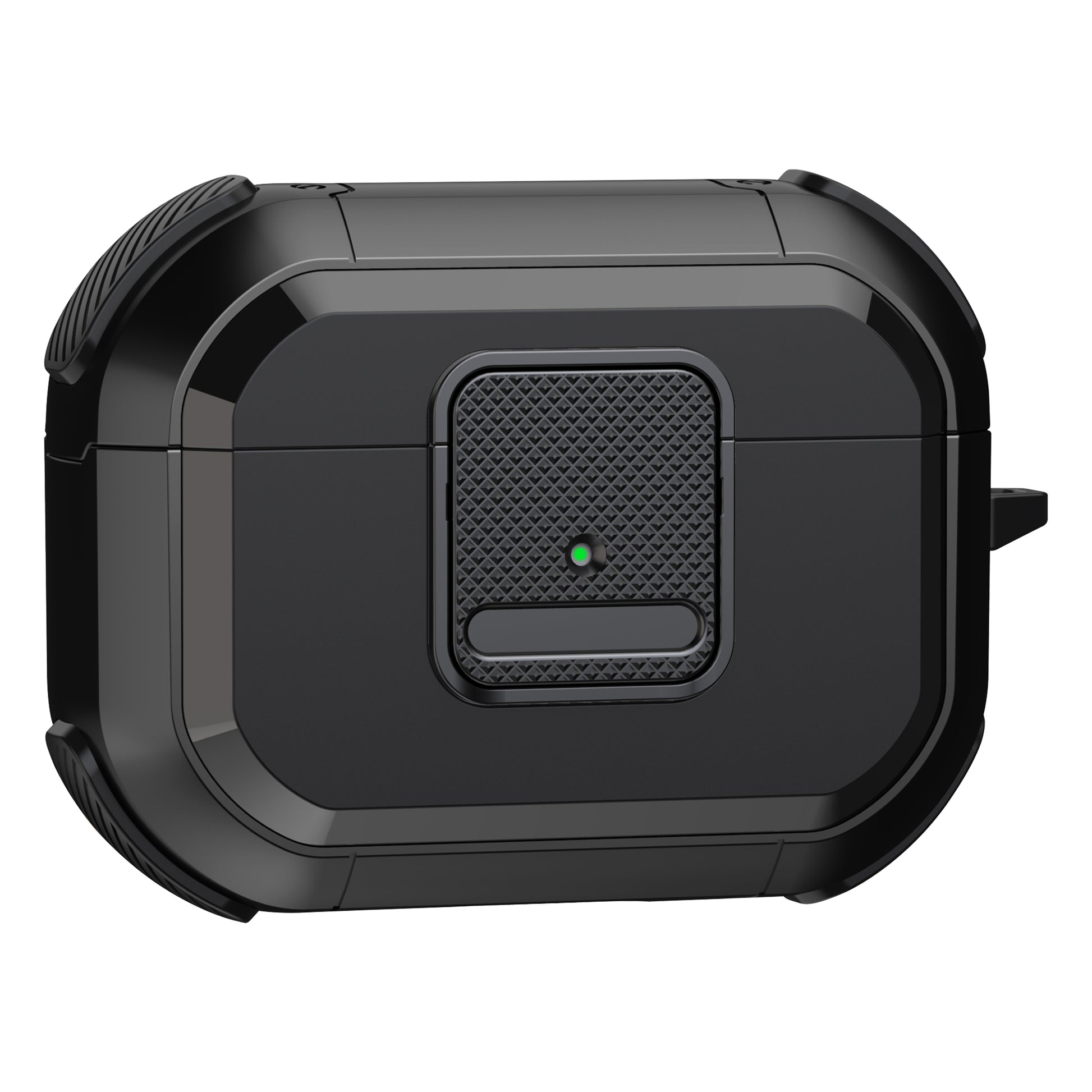 Shockproof Case for Apple AirPods Pro Case Cover with Lock, Carabiner TWS Headset TPU PC Shell