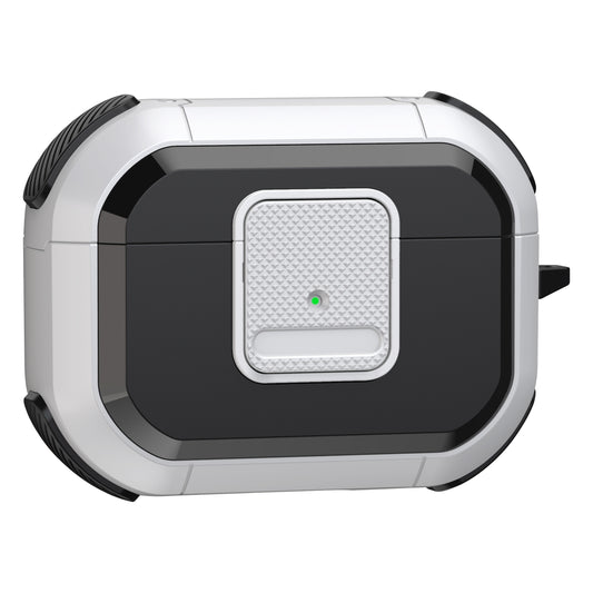Shockproof Case for Apple AirPods Pro Case Cover with Lock, Carabiner TWS Headset TPU PC Shell