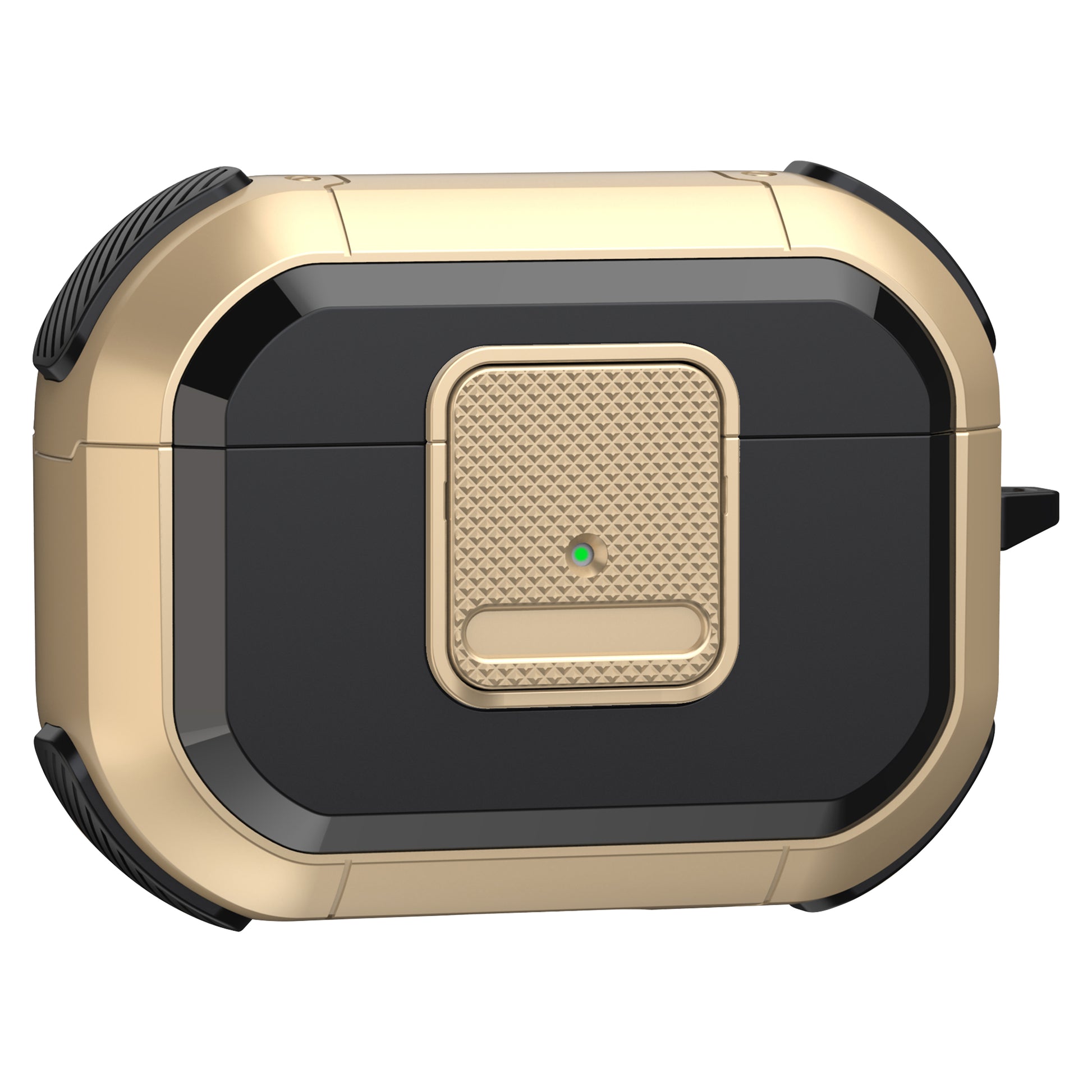 Shockproof Case for Apple AirPods Pro Case Cover with Lock, Carabiner TWS Headset TPU PC Shell