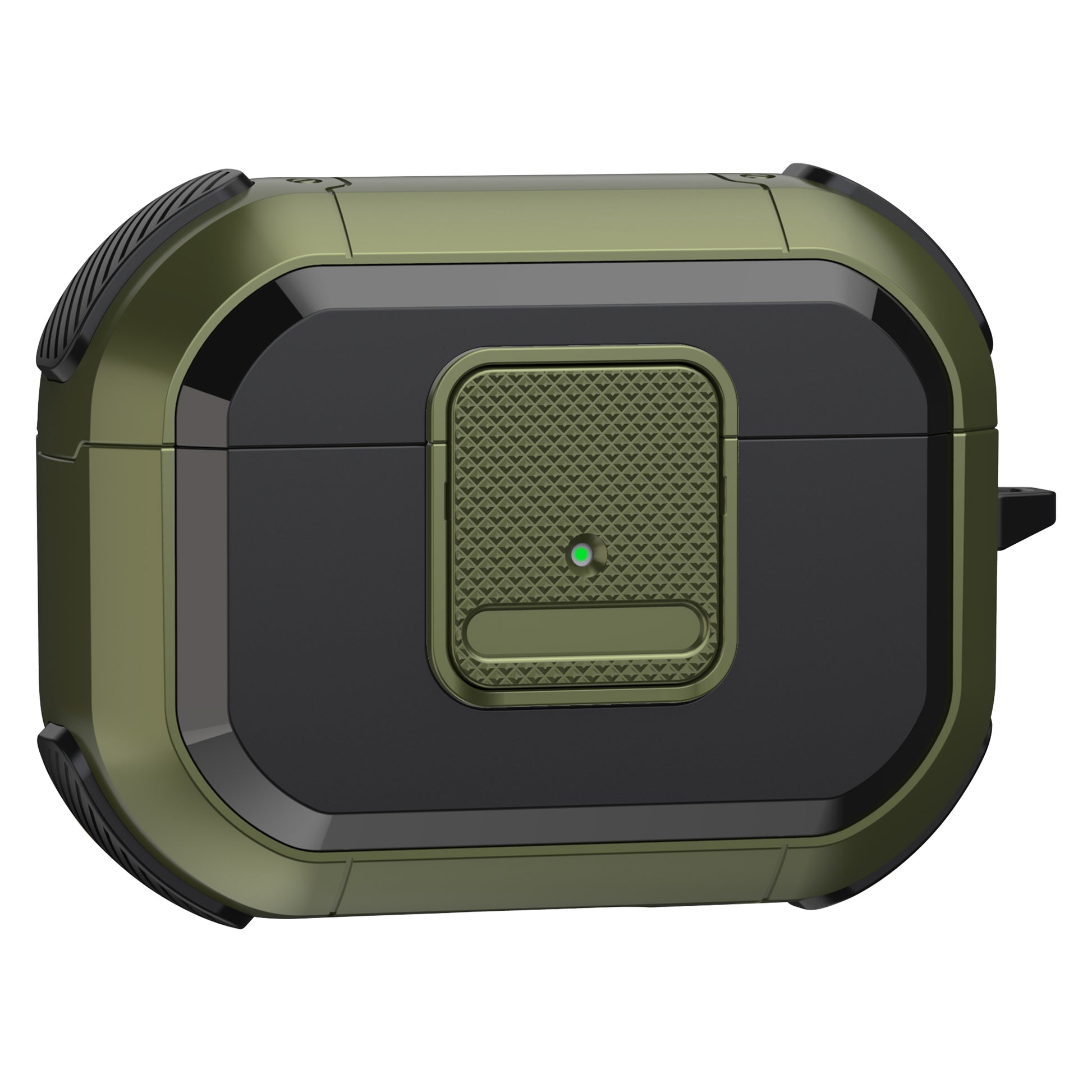 Shockproof Case for Apple AirPods Pro Case Cover with Lock, Carabiner TWS Headset TPU PC Shell