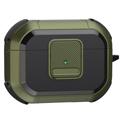 Shockproof Case for Apple AirPods Pro Case Cover with Lock, Carabiner TWS Headset TPU PC Shell
