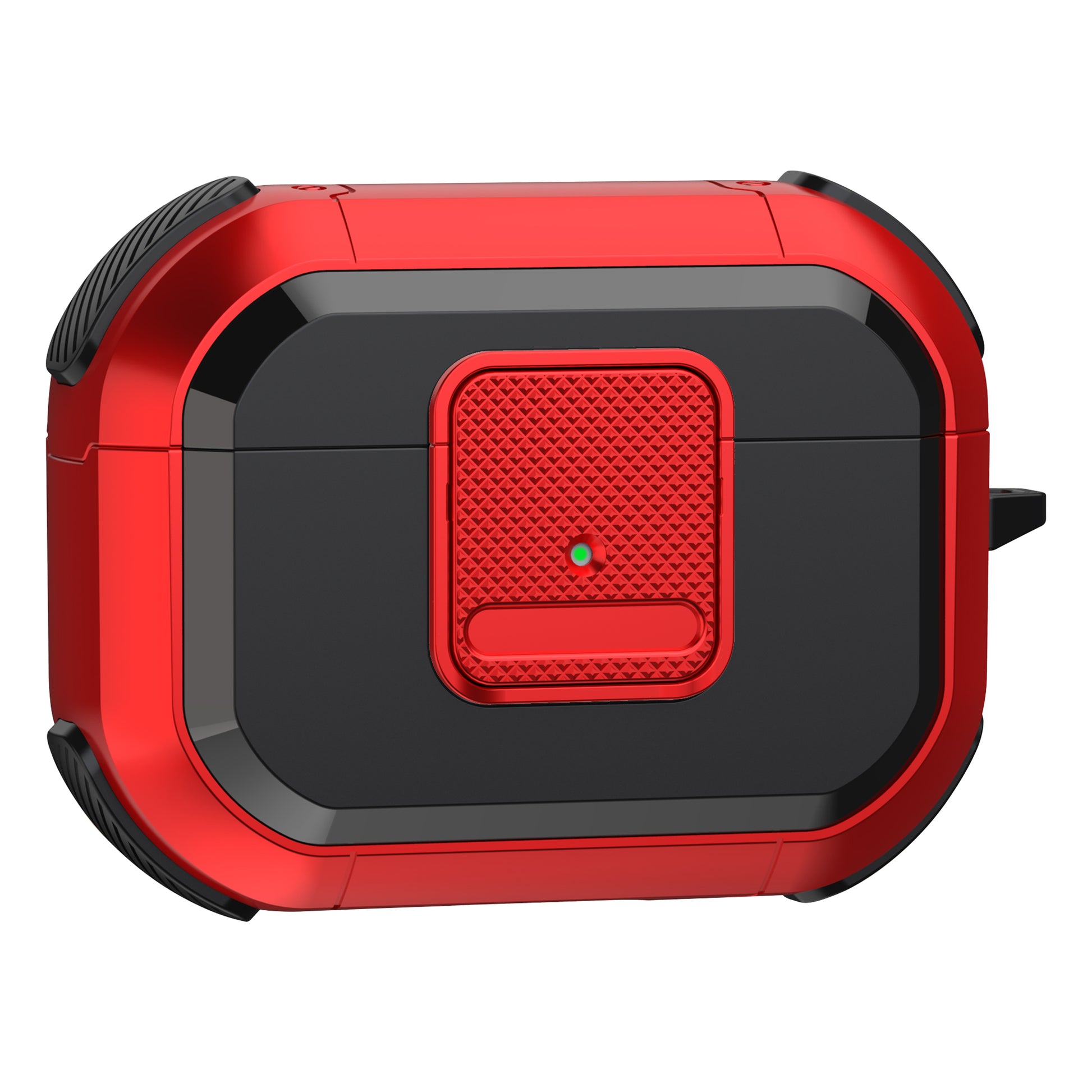 Shockproof Case for Apple AirPods Pro Case Cover with Lock, Carabiner TWS Headset TPU PC Shell