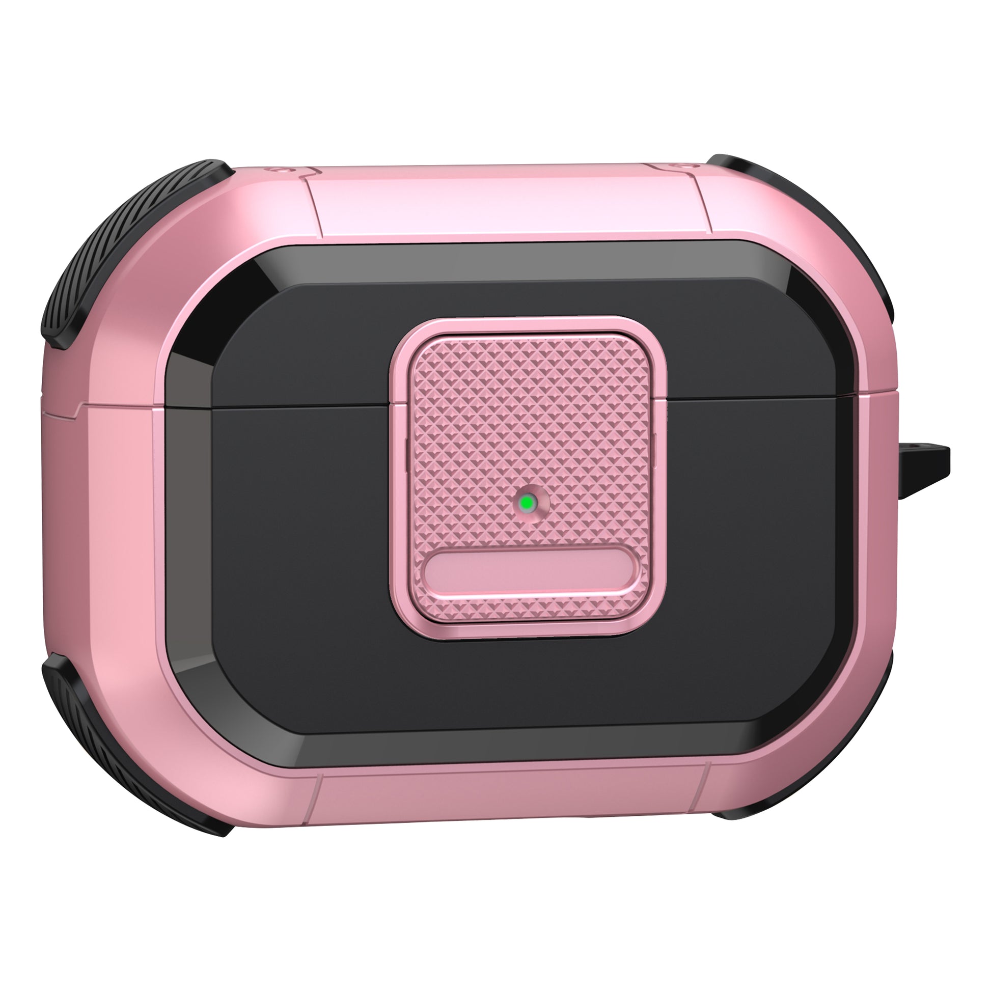 Shockproof Case for Apple AirPods Pro Case Cover with Lock, Carabiner TWS Headset TPU PC Shell