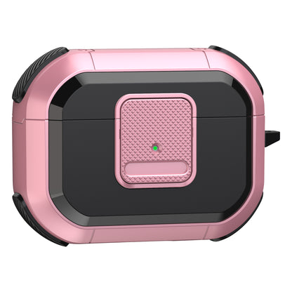 Shockproof Case for Apple AirPods Pro Case Cover with Lock, Carabiner TWS Headset TPU PC Shell