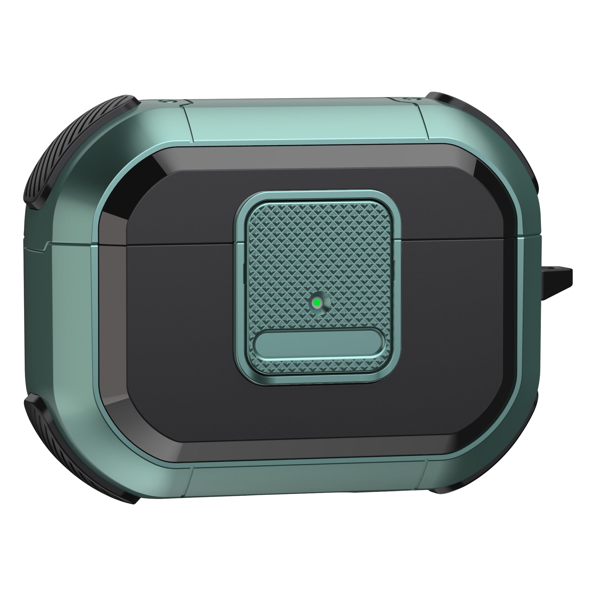 Shockproof Case for Apple AirPods Pro Case Cover with Lock, Carabiner TWS Headset TPU PC Shell