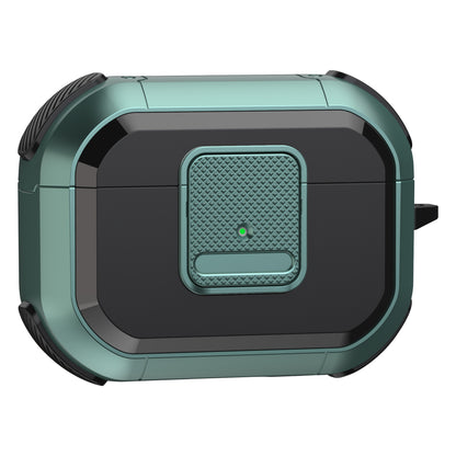Shockproof Case for Apple AirPods Pro Case Cover with Lock, Carabiner TWS Headset TPU PC Shell