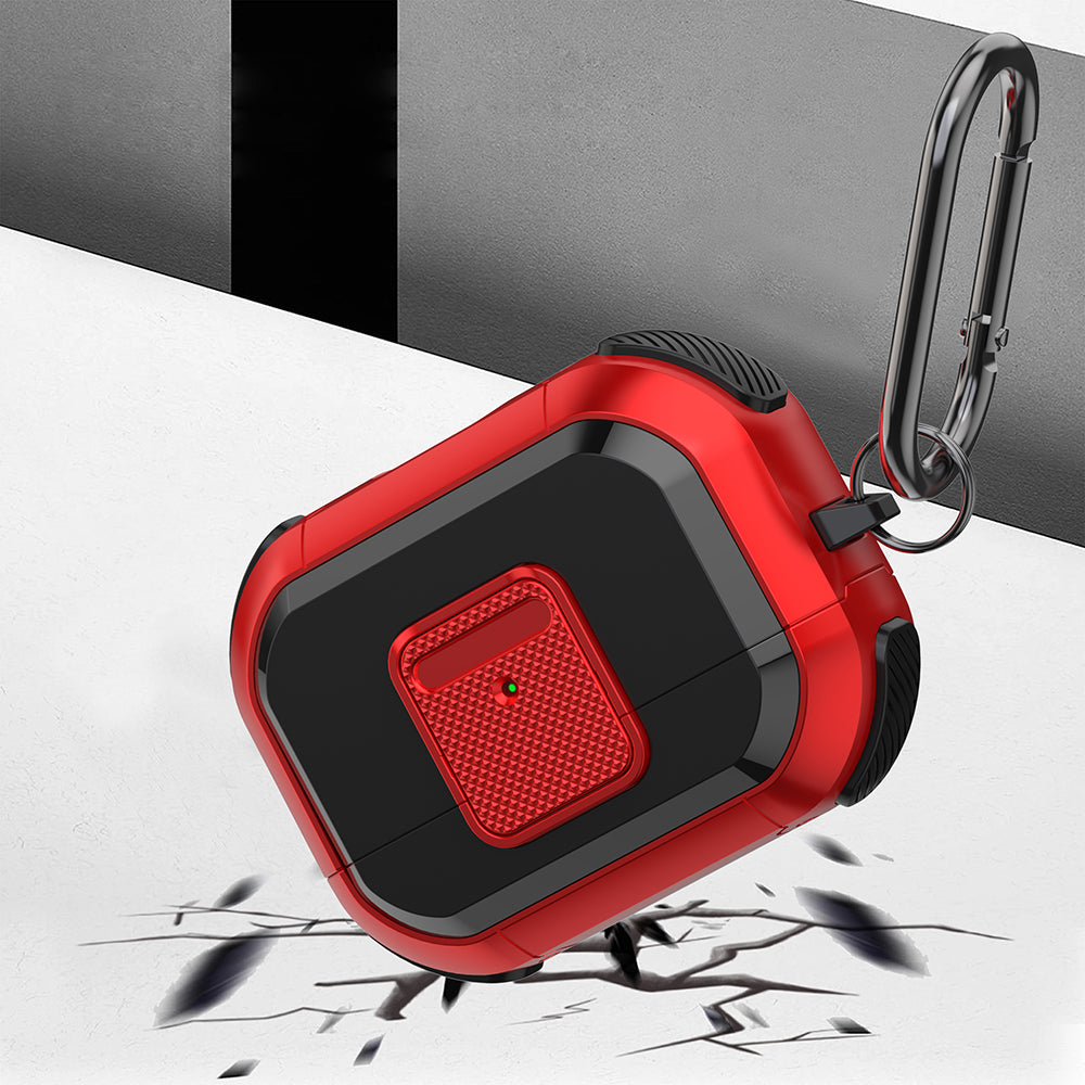 TPU PC Cover for AirPods Pro 2 Case Bluetooth Headset Protective Case with Lock, Carabiner