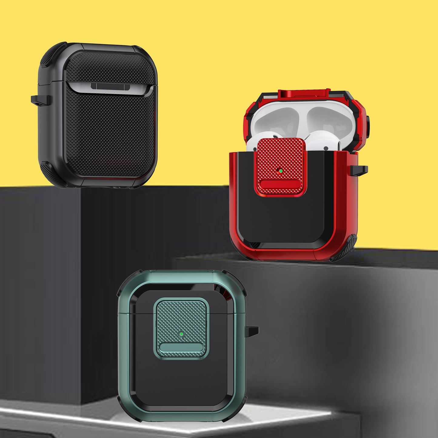 For Apple AirPods with Charging Case (2016) / (2019) / AirPods with Wireless Charging Case (2019) TPU PC Cover