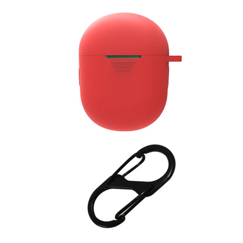 For BOAT Airdopes 381 Protective Sleeve Bluetooth Earphone Charging Case Silicone Cover with Buckle