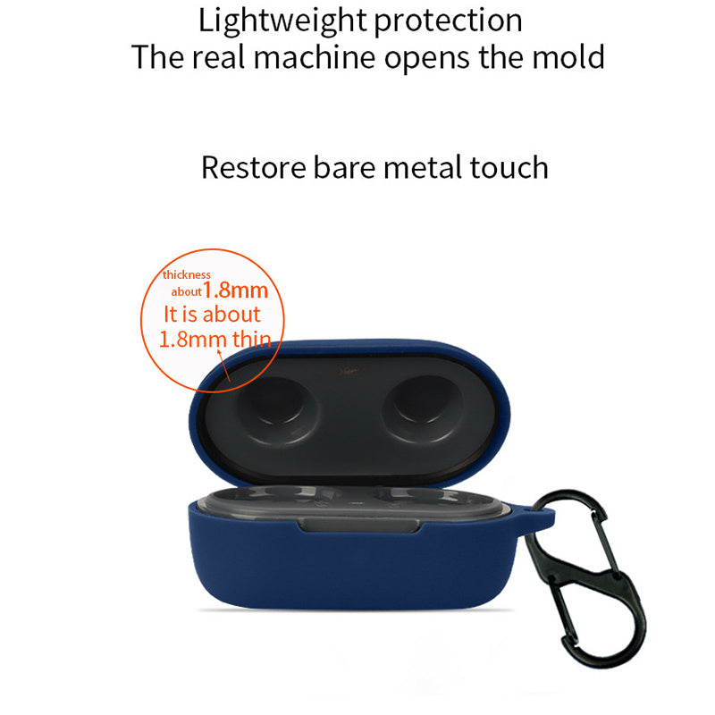 For BOAT Airdopes 441 Protective Sleeve with Buckle Bluetooth Earphone Charging Case Silicone Cover