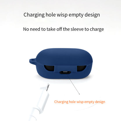 For BOAT Airdopes 441 Protective Sleeve with Buckle Bluetooth Earphone Charging Case Silicone Cover