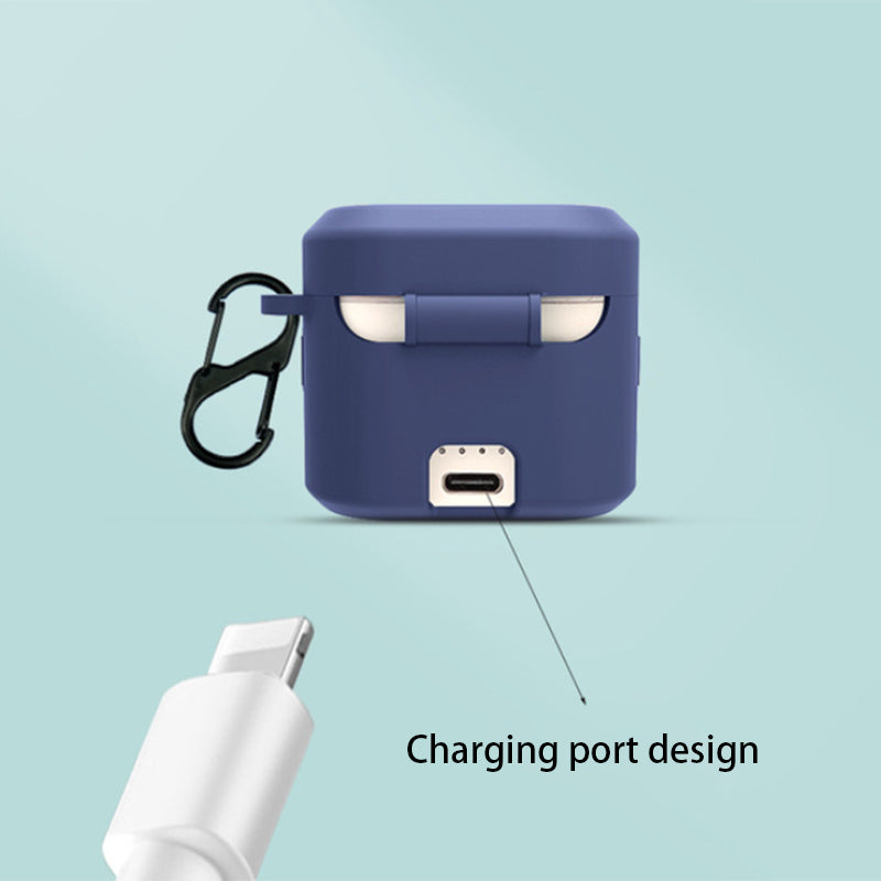 Silicone Scratch-proof Cover for BOAT Airdopes 402 Bluetooth Earphone Protective Sleeve with Buckle