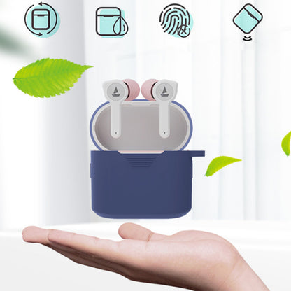 Silicone Scratch-proof Cover for BOAT Airdopes 402 Bluetooth Earphone Protective Sleeve with Buckle