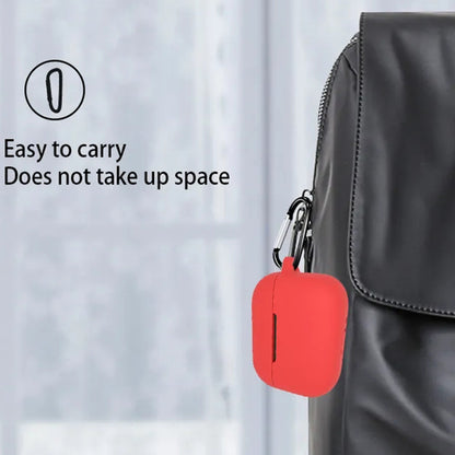 Anti-dust Silicone Cover for BOAT Airdopes 161 Bluetooth Earphone Protective Sleeve with Carabiner