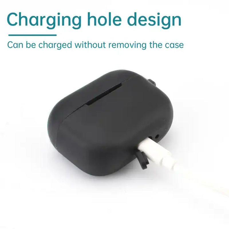 Anti-dust Silicone Cover for BOAT Airdopes 161 Bluetooth Earphone Protective Sleeve with Carabiner