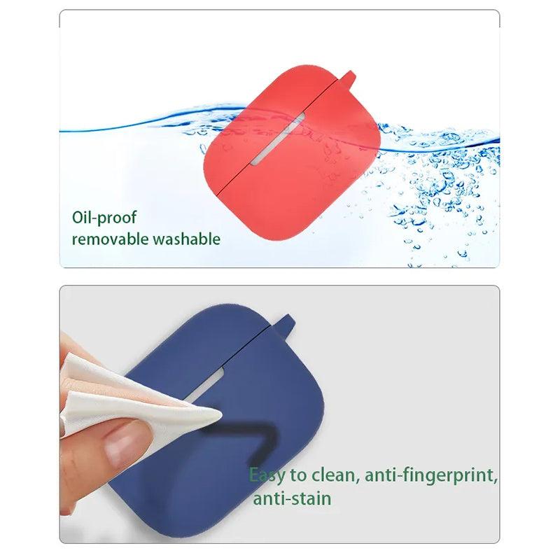 Anti-dust Silicone Cover for BOAT Airdopes 161 Bluetooth Earphone Protective Sleeve with Carabiner