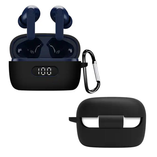 Drop-proof Silicone Cover for BOAT Airdopes 121 Pro Bluetooth Earphone Protective Sleeve with Carabiner
