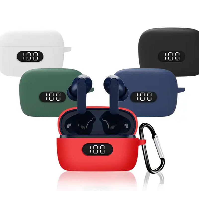 Drop-proof Silicone Cover for BOAT Airdopes 121 Pro Bluetooth Earphone Protective Sleeve with Carabiner