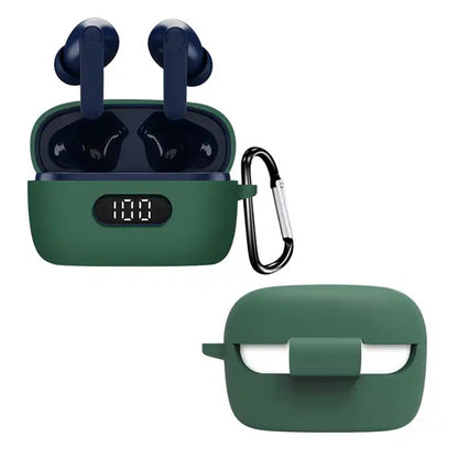 Drop-proof Silicone Cover for BOAT Airdopes 121 Pro Bluetooth Earphone Protective Sleeve with Carabiner