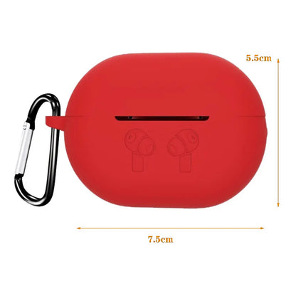 For Huawei FreeBuds Pro Silicone Cover Bluetooth Earphone Pattern Protective Case with Anti-lost Buckle