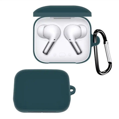 For OnePlus Buds Pro Silicone Cover Anti-lost Rope Hanging Buckle Ear Hook Brush Storage Bag 6-in-1 Accessories Kit