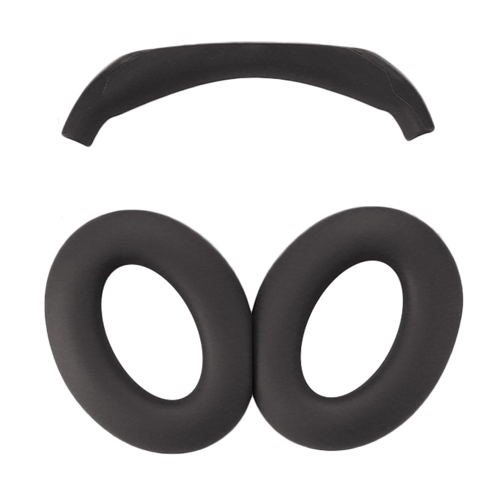 For Bose QC45 / QC35 / QC25 / QC15 / AE2 1 Pair Silicone Headphone Earpads Cushions+1 Headband Cover