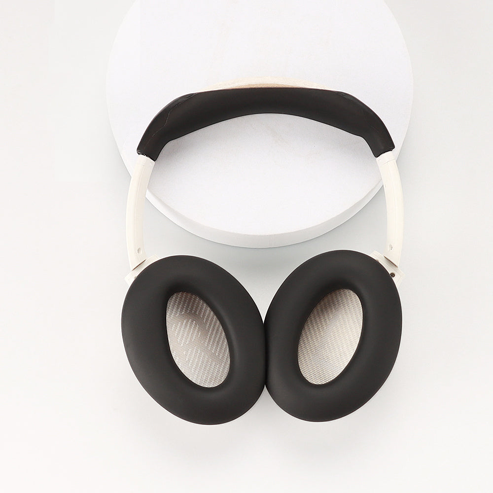 For Bose QC45 / QC35 / QC25 / QC15 / AE2 1 Pair Silicone Headphone Earpads Cushions+1 Headband Cover