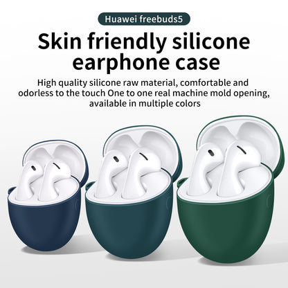 Silicone Case for Huawei FreeBuds 5 Protective Cover Anti-Fall Bluetooth Headset Protector with Hook