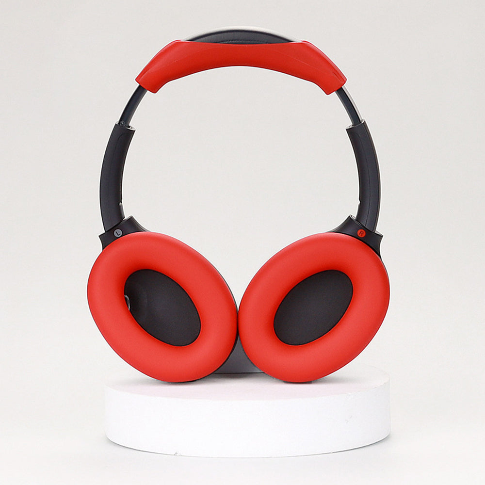 1 Pair Silicone Earmuff Cushion Replacement with 1 Headband Cover for Sony WH-CH720N Headphone