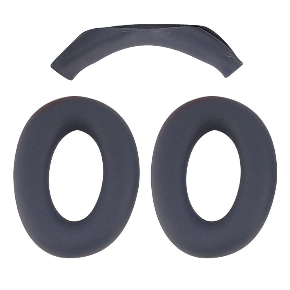 1 Pair Silicone Earmuff Cushion Replacement with 1 Headband Cover for Sony WH-CH720N Headphone