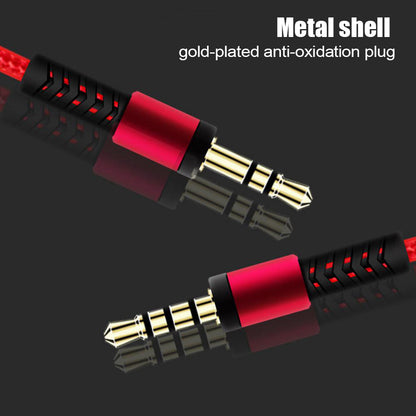1.2m 3.5mm to 3.5mm Male to Male Stereo Audio Aux Cable Headphone Cord with Press Key Volume Control Mic